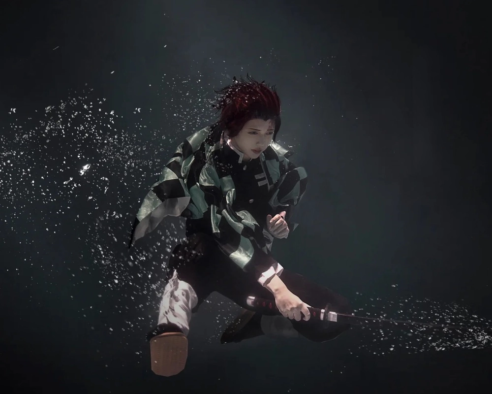 cosplay tanjiro kiếm sĩ đẹp 