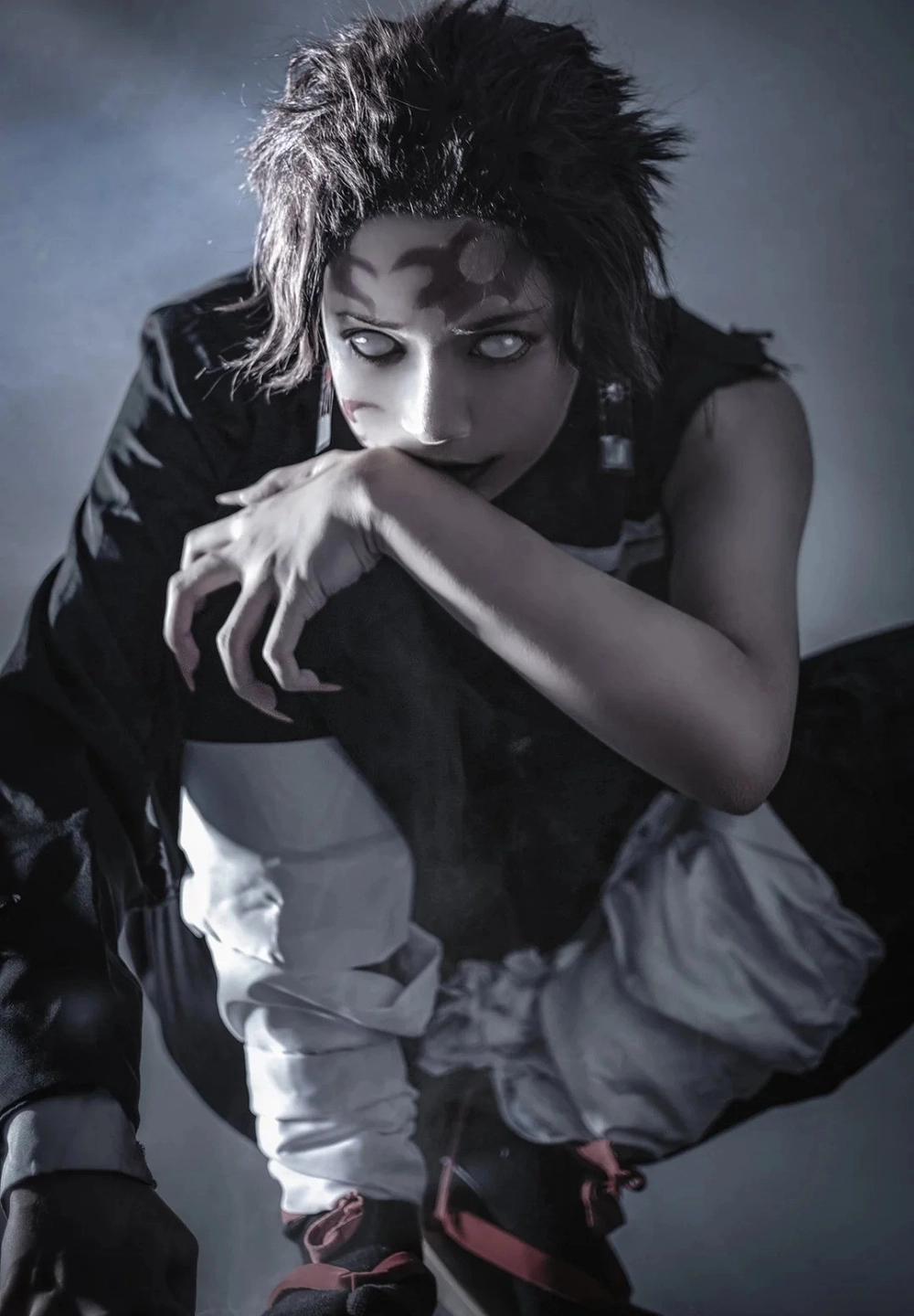 demon tanjiro cosplay phong cách tối 