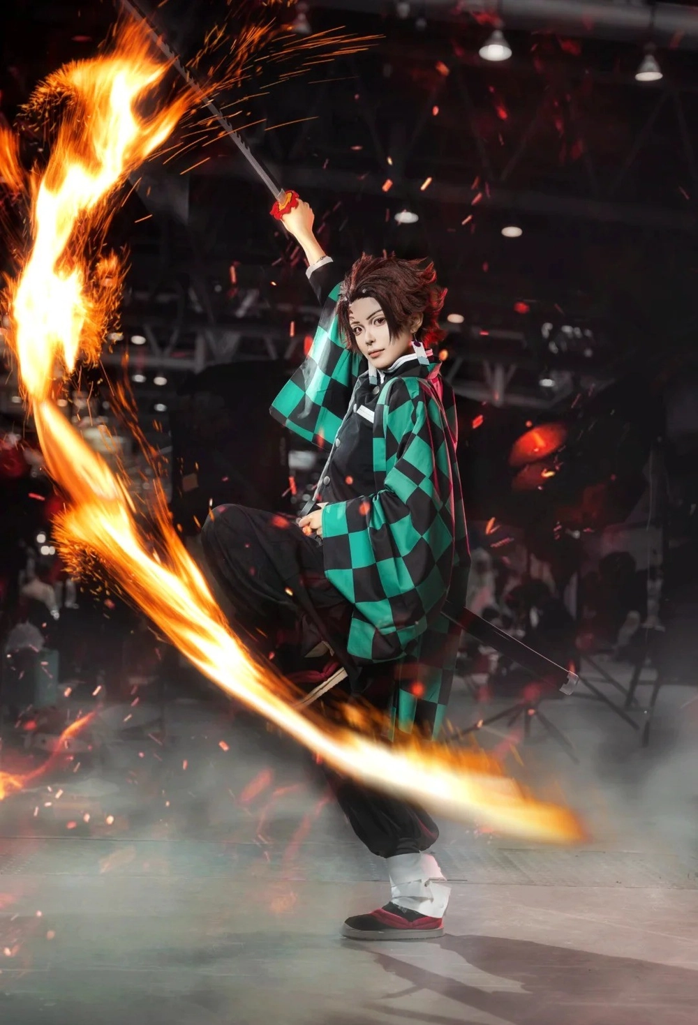 tanjiro kamado cosplay kiếm sĩ diệt quỷ 