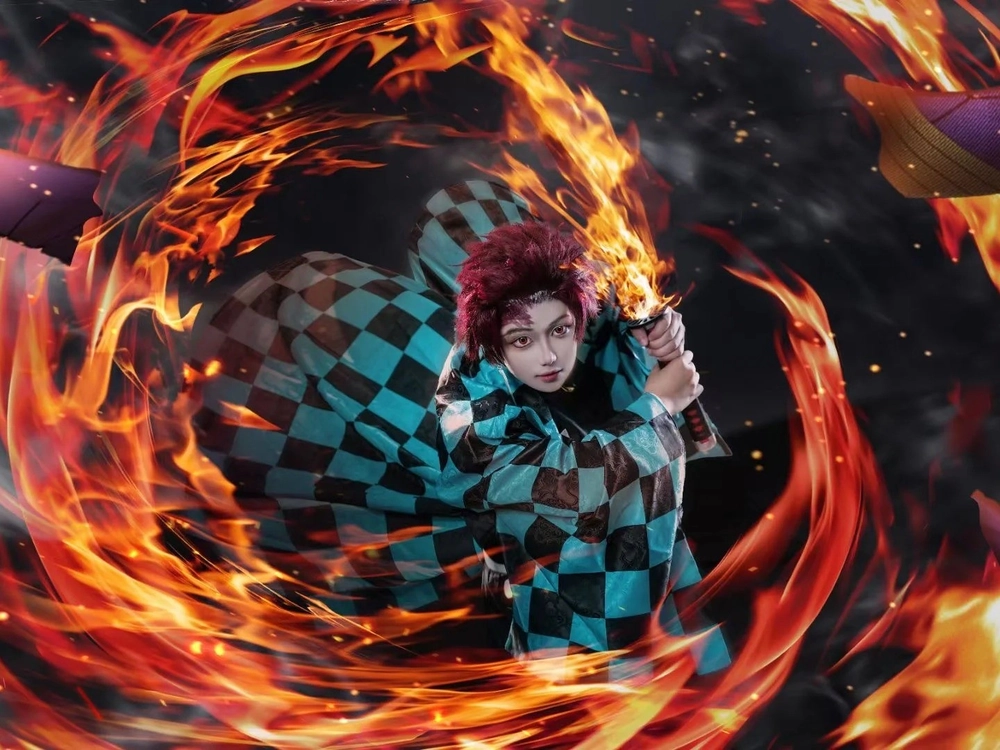 ảnh demon tanjiro cosplay hiếm sĩ 