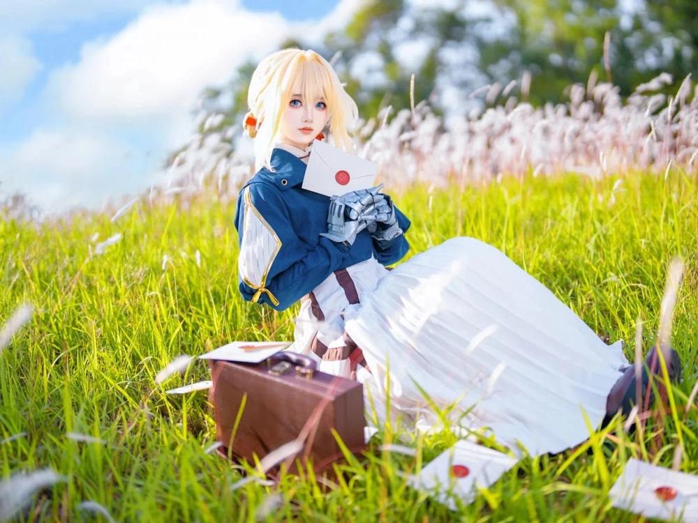 ảnh violet evergarden cosplay phong cách manga