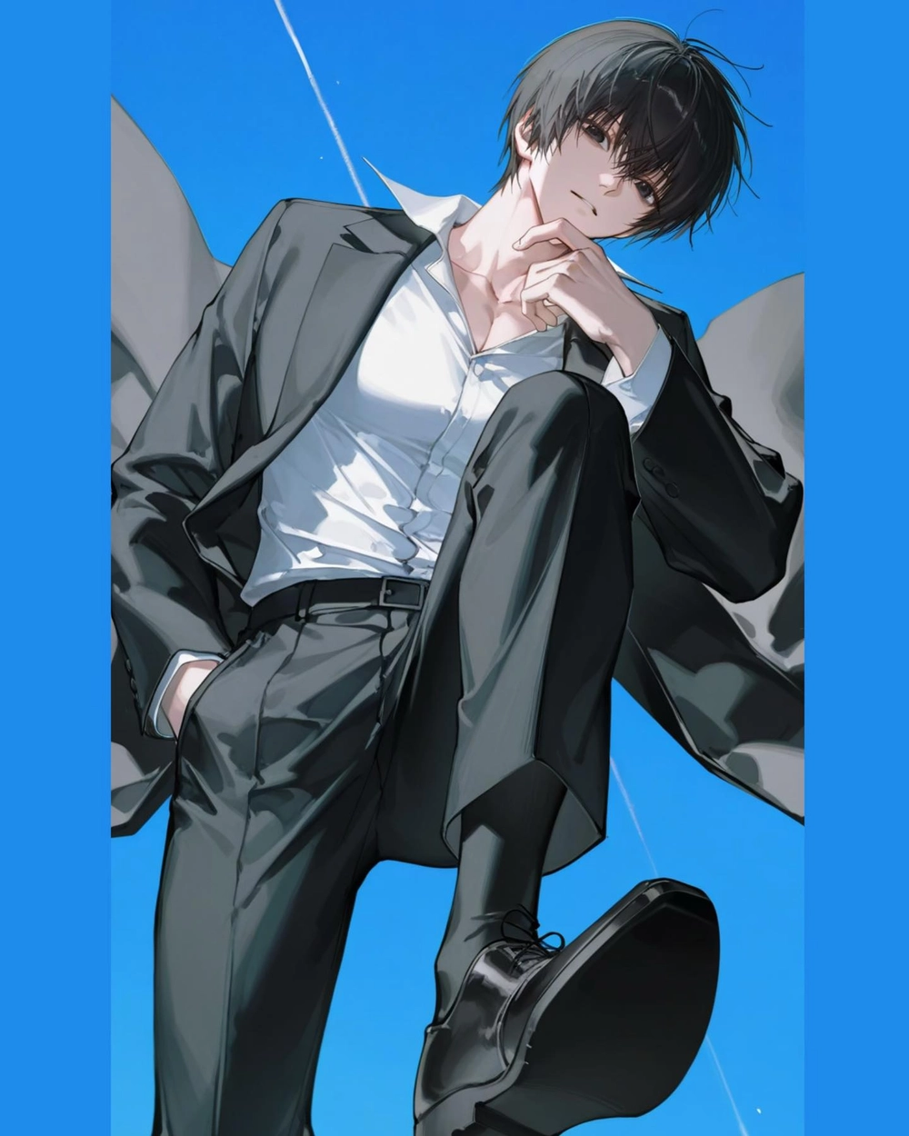 hình nagumo yoichi mặc vest 