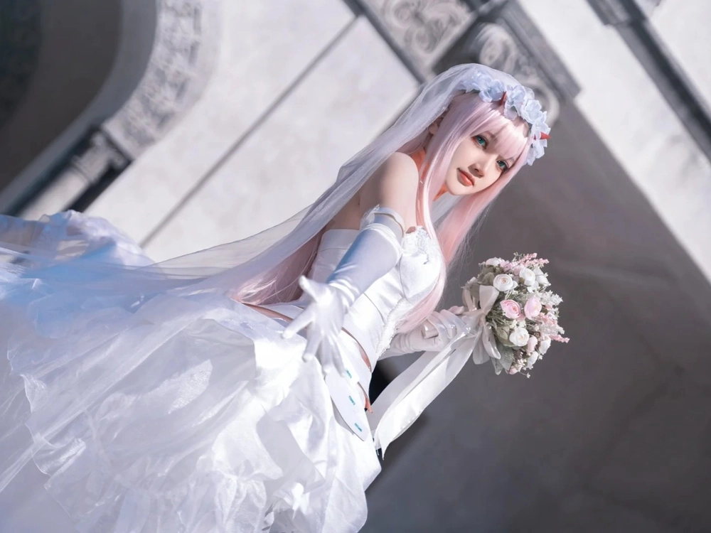 hình nền zero two cosplay chất lượng cao