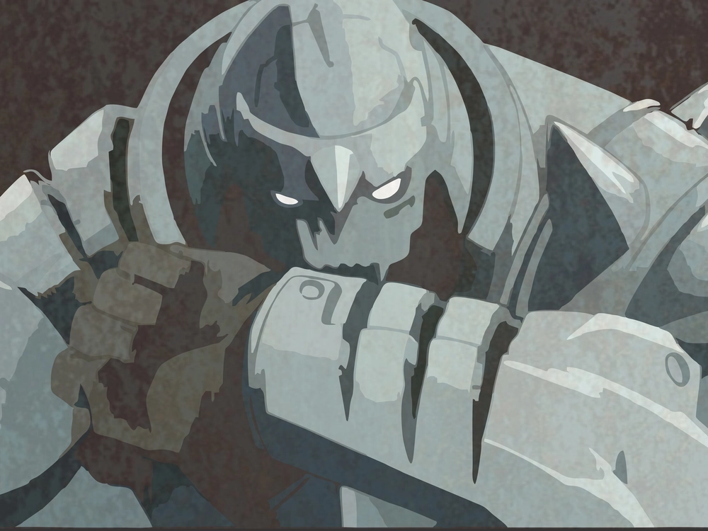 hình Alphonse Elric trong giáp thép anime
