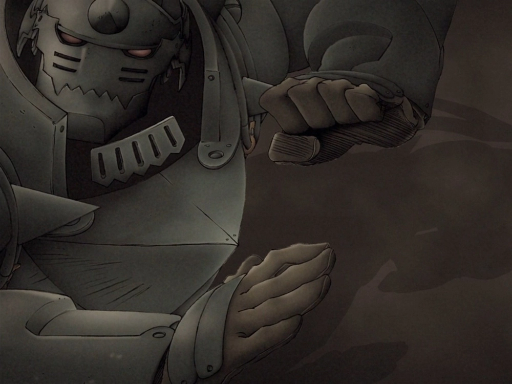 Hình ảnh Alphonse Elric trong trận chiến anime