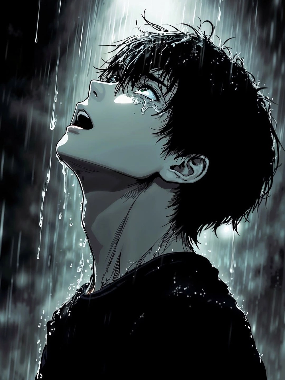 hình anime nam cô đơn, buồn