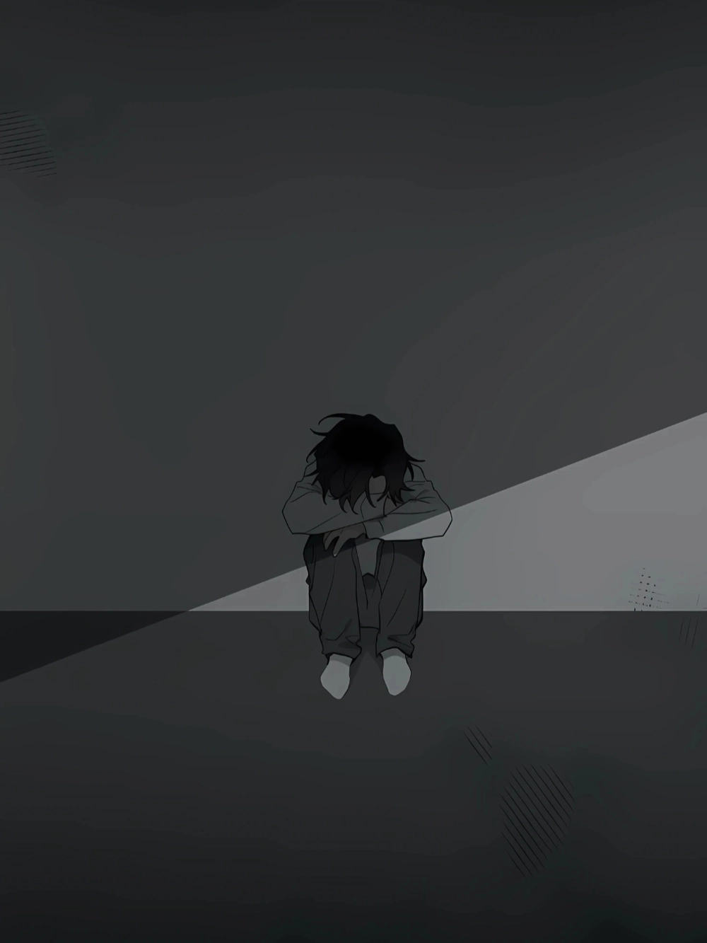 anime nam tâm trạng buồn