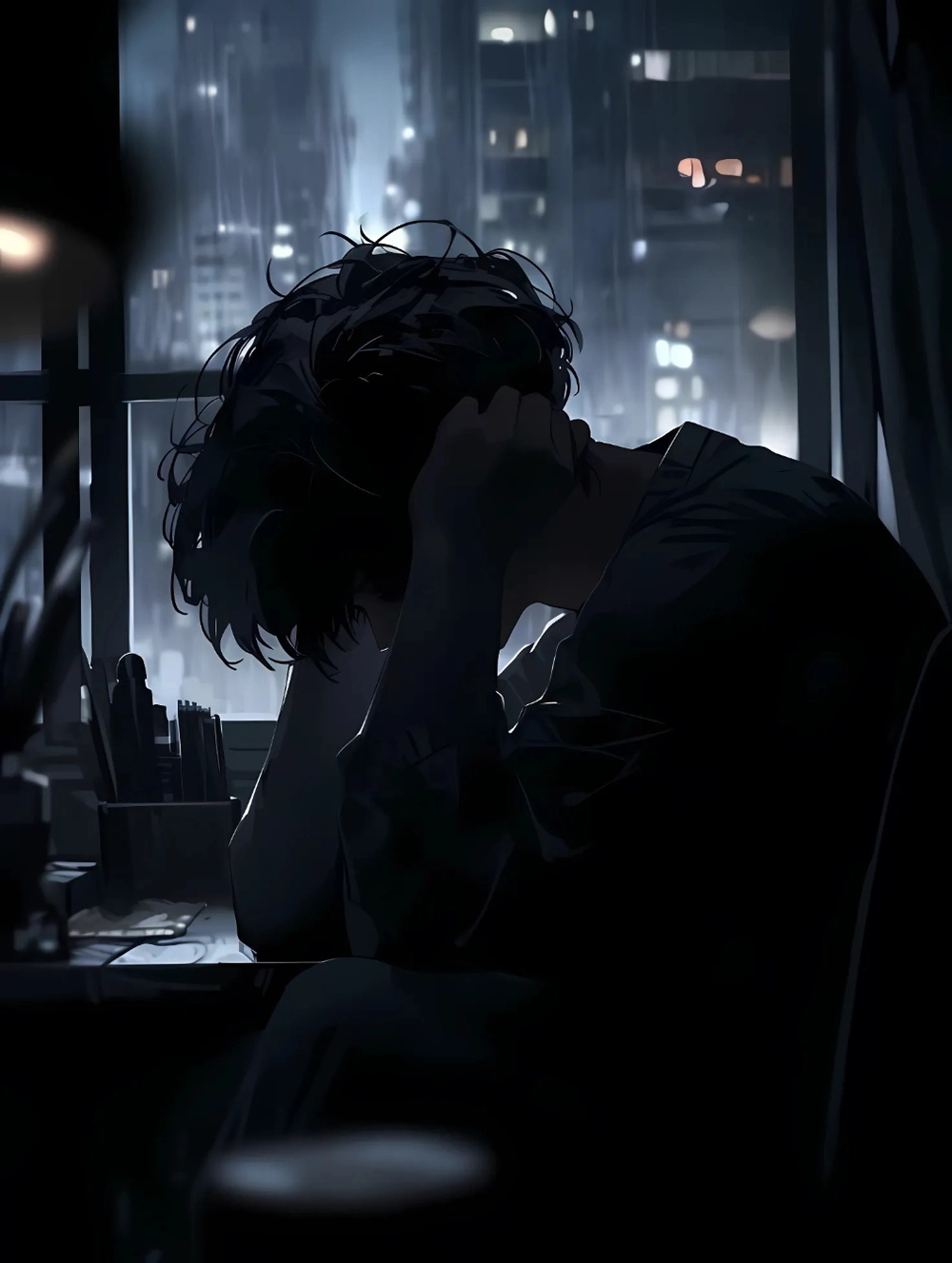 anime nam buồn tâm trạng