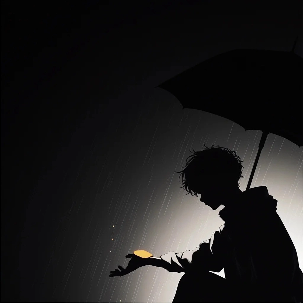 ảnh anime nam lặng lẽ suy ngẫm