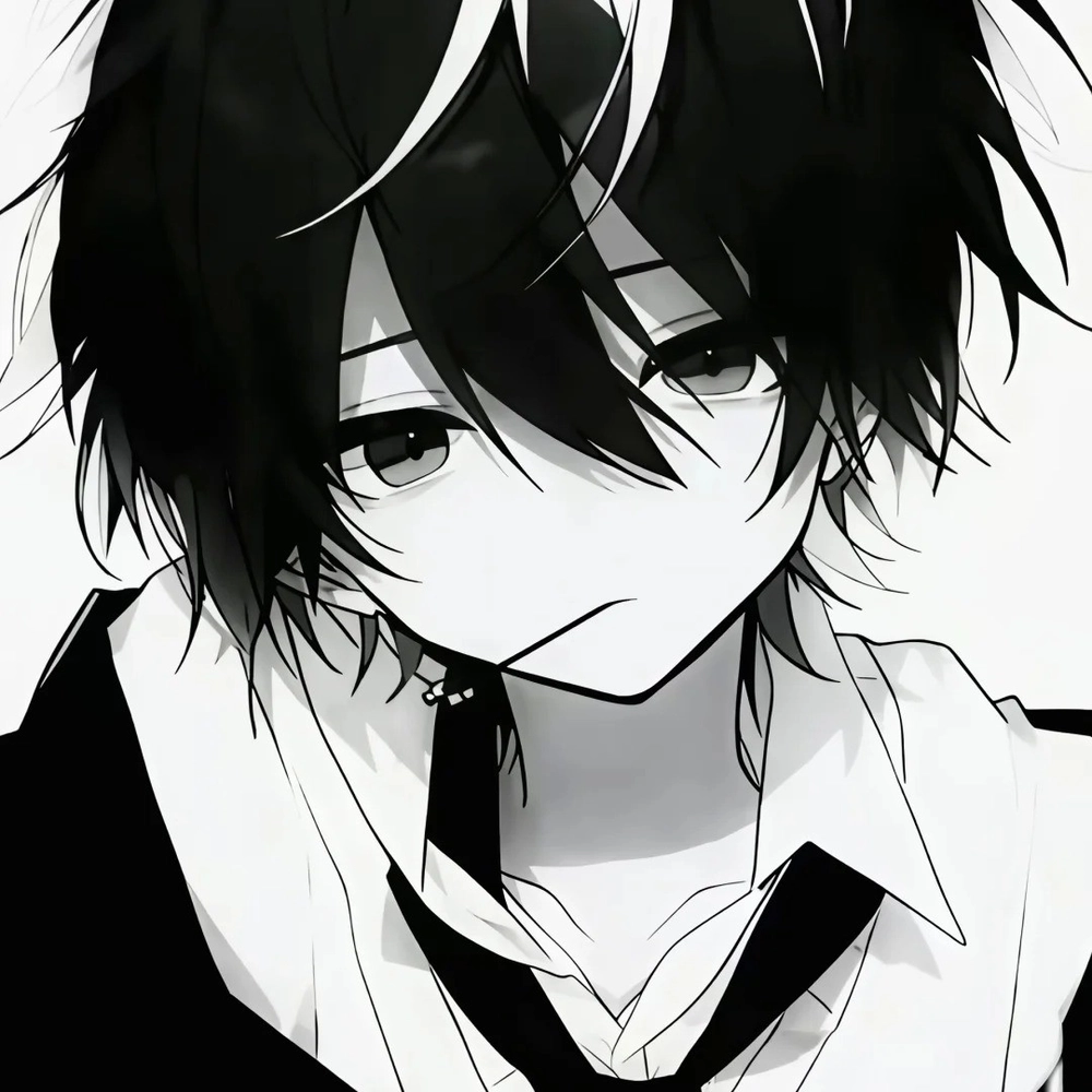 hình anime nam trầm tư một mình