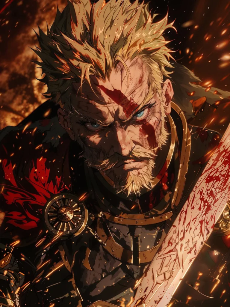 hình Askeladd chiến đấu với kẻ thù