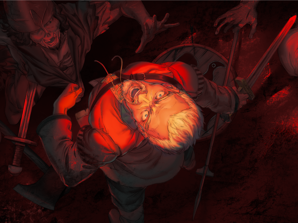 hình Askeladd nở nụ cười bí hiểm