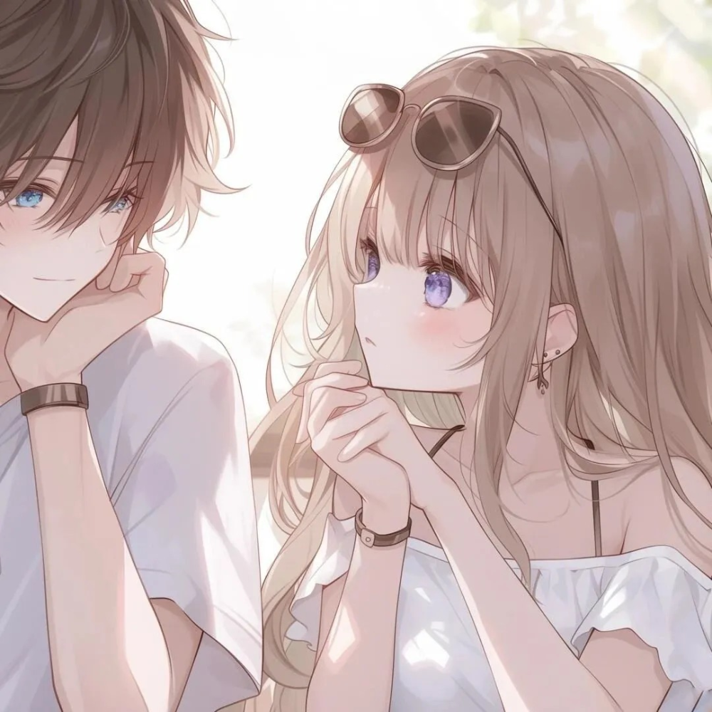 ảnh đôi anime chibi cute cắt