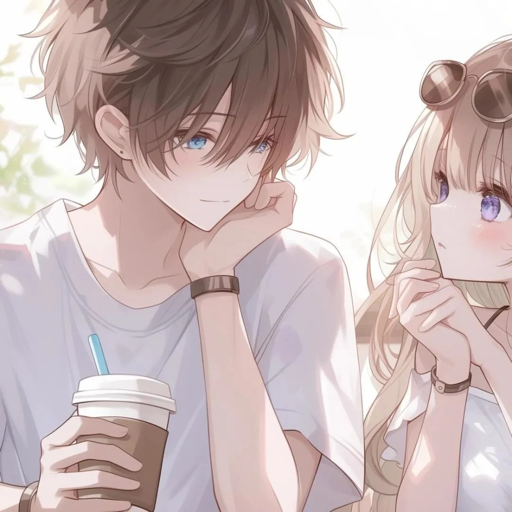 ảnh anime couple ngọt ngào cắt