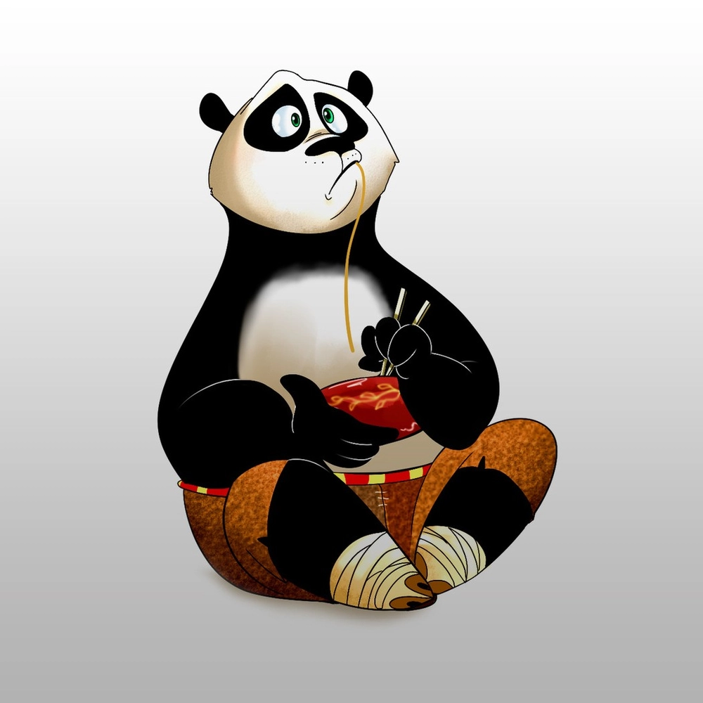 Gấu trúc đỏ anime nghệ thuật