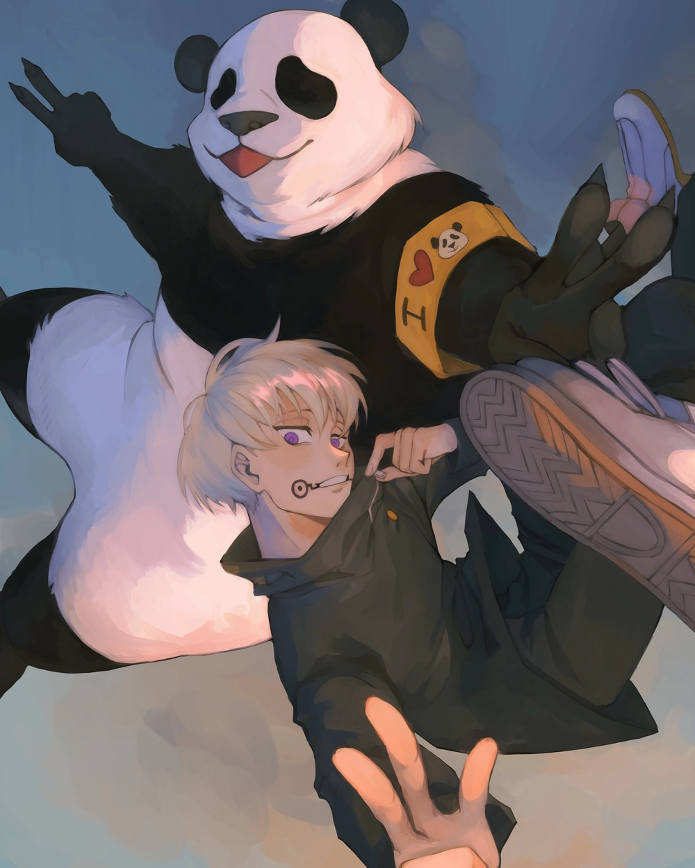 Gấu trúc đỏ anime chibi