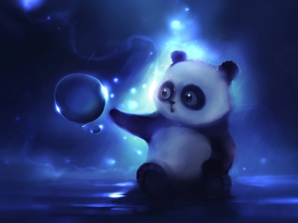 Hình anime gấu trúc cute chibi