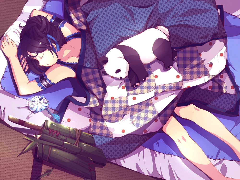 Hình panda cute anime