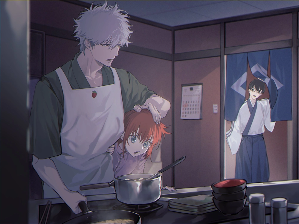 Ảnh tranh Gintoki Sakata anime nghệ thuật