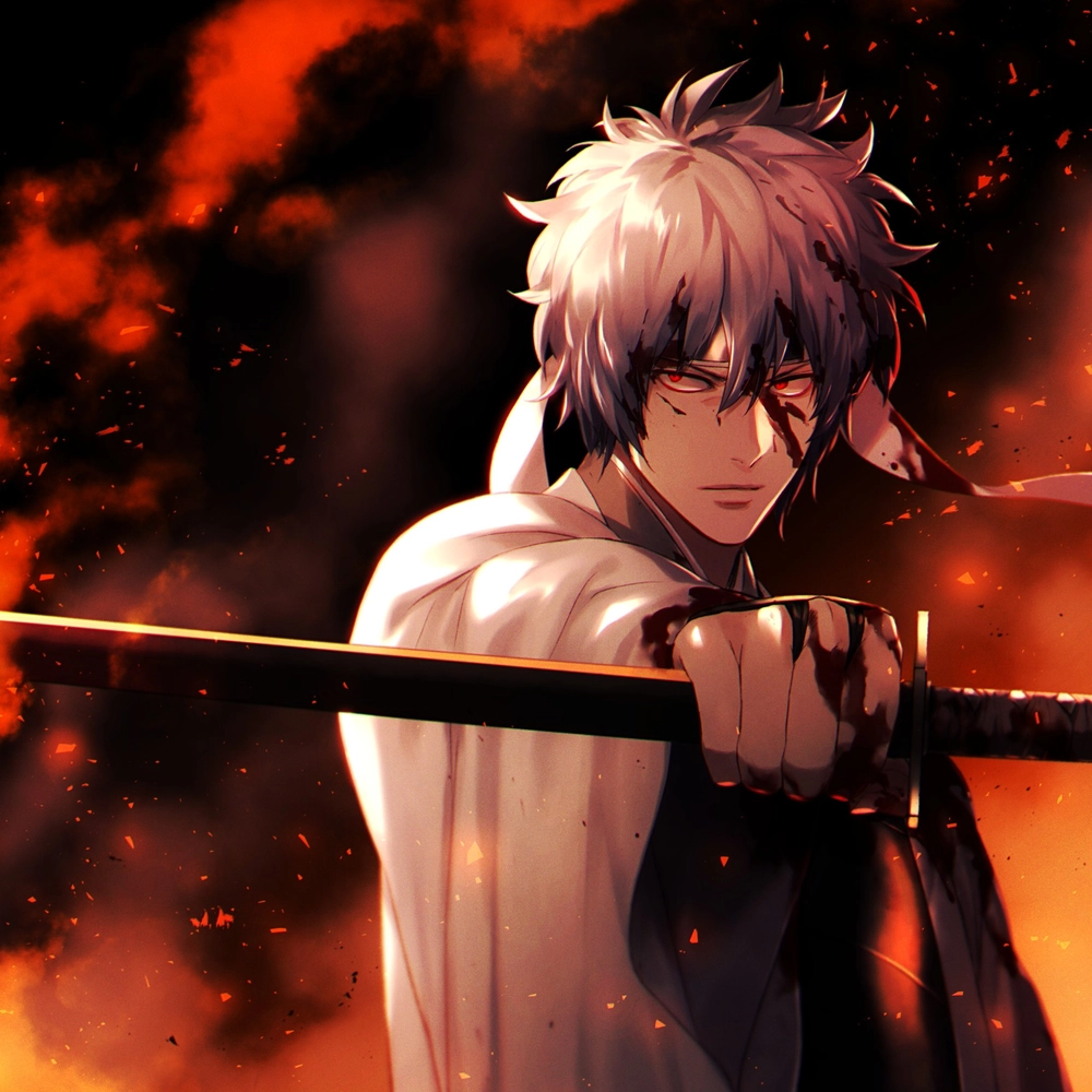 Hình ảnh Gintoki Gintama phong cách cổ trang