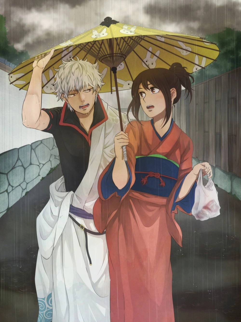 Ảnh Gintoki Sakata phong cách võ sĩ đạo