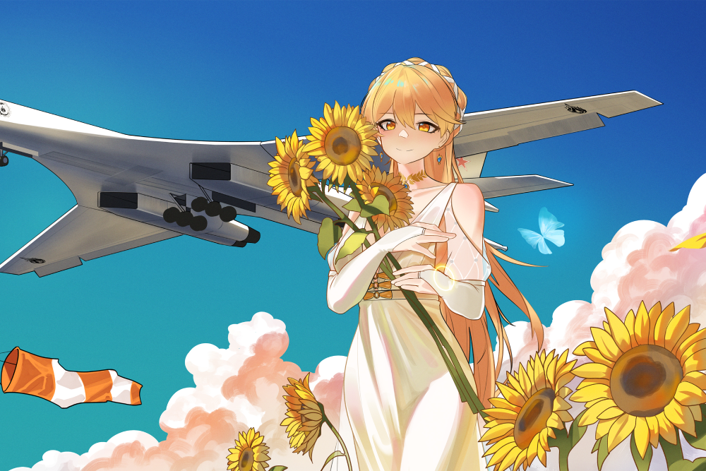 hình ảnh hoa hướng dương anime mùa hè