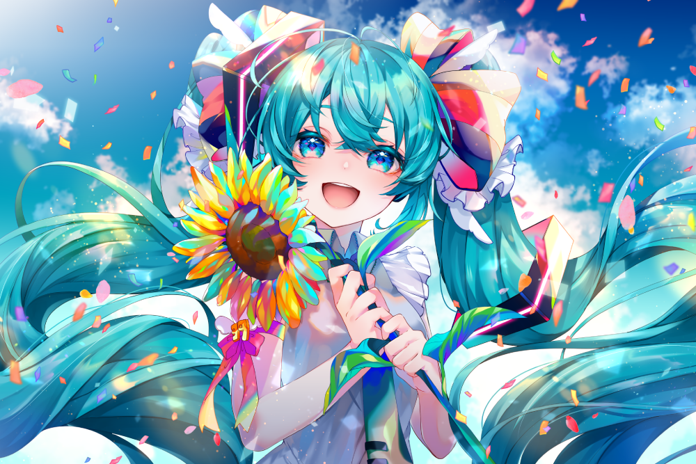 ảnh hoa hướng dương hoạt hình trẻ trung