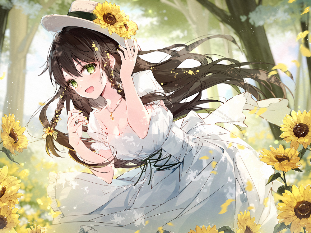 ảnh hoa hướng dương hoạt hình xinh xắn