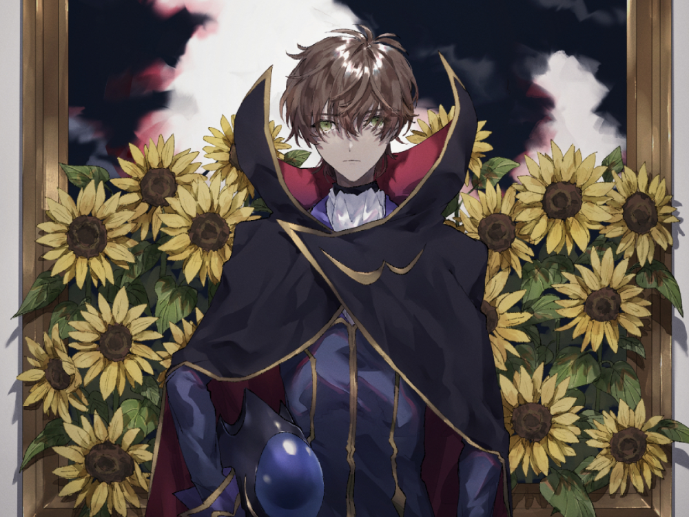 ảnh anime hoa hướng dương phong cách vintage