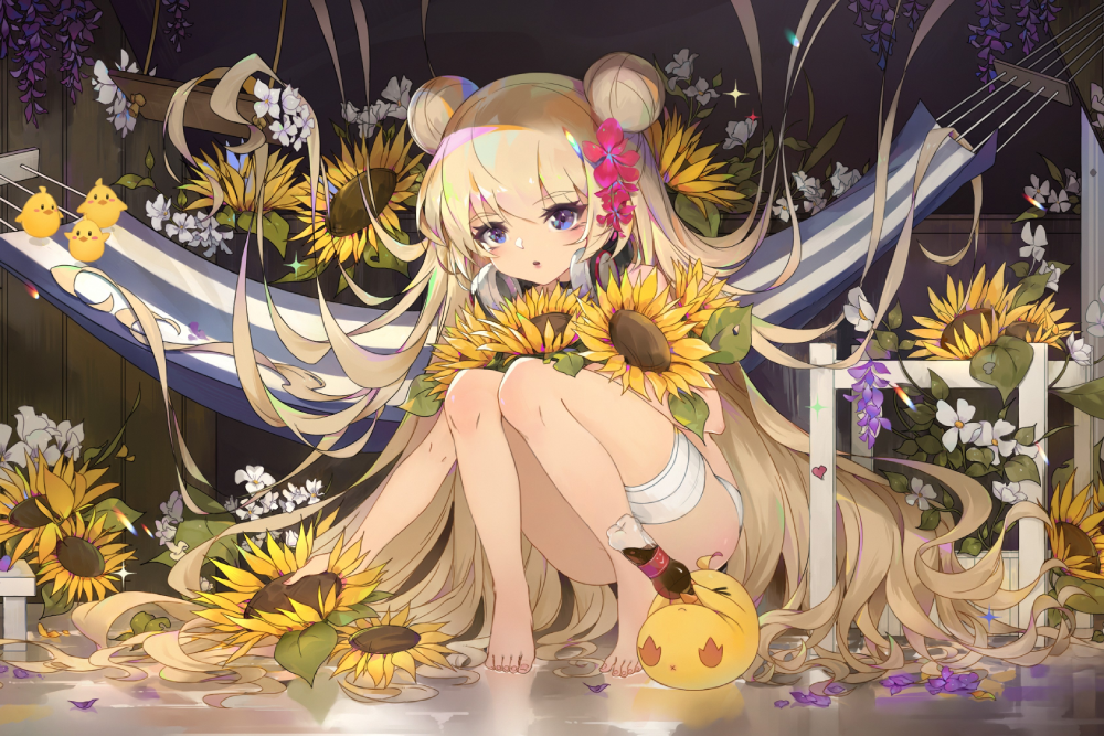 hình ảnh hoa hướng dương anime trong sáng