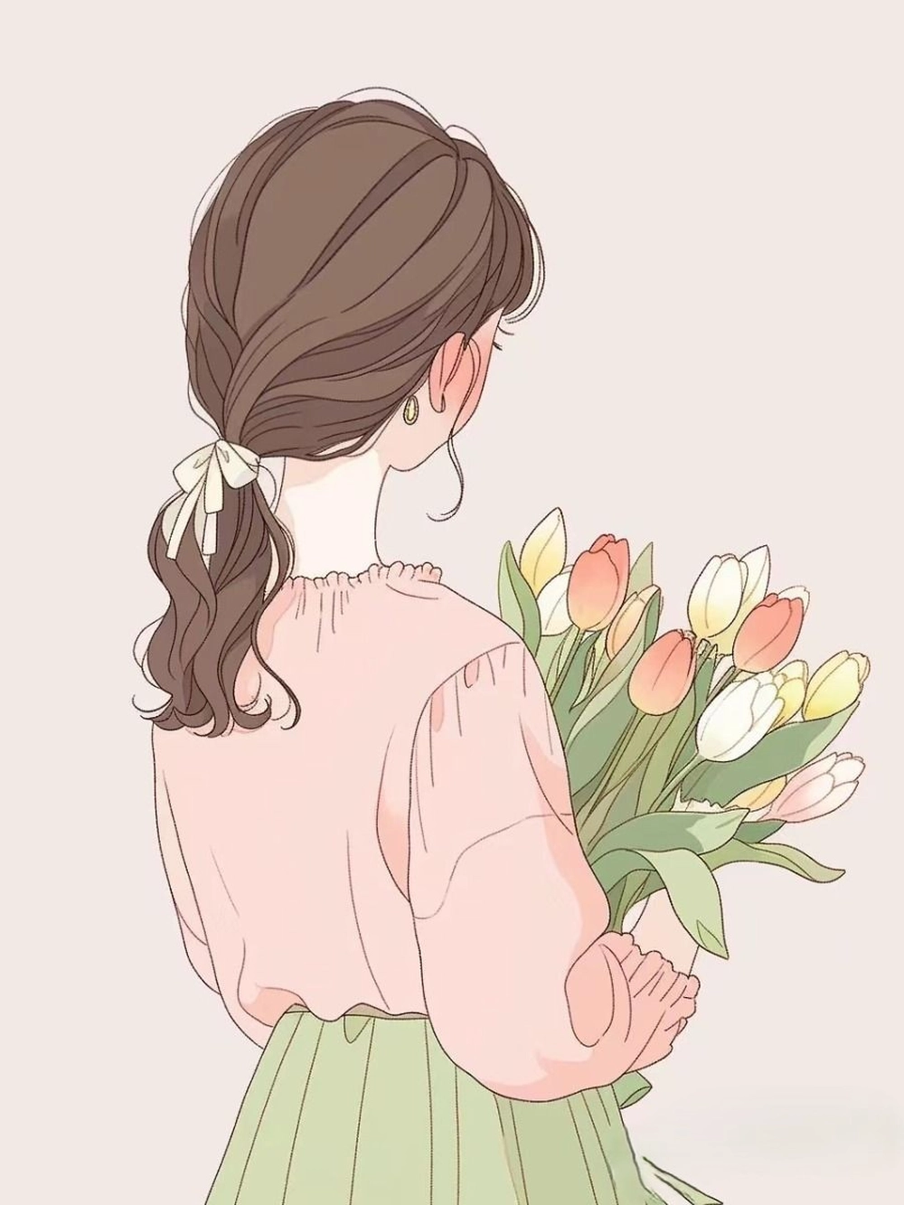 ảnh hoa tulip cute ánh nắng