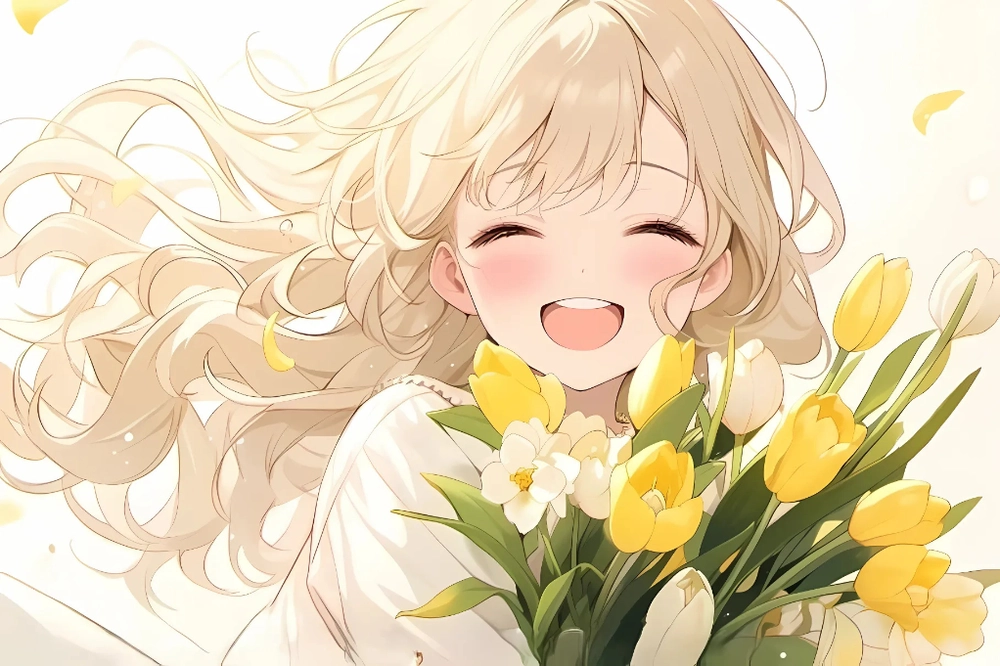 ảnh hoa tulip cute phong cảnh nhẹ nhàng