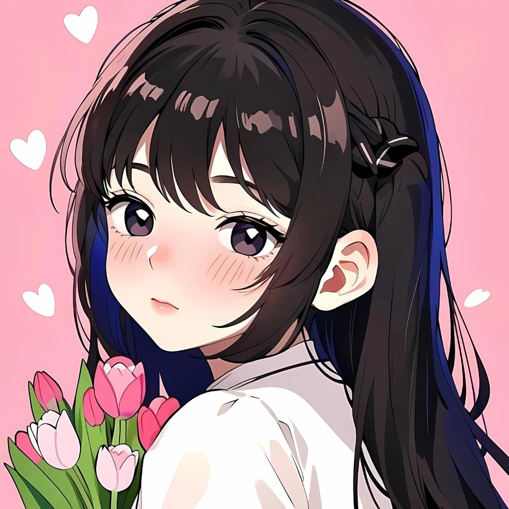 ảnh anime hoa tulip phong cảnh đẹp