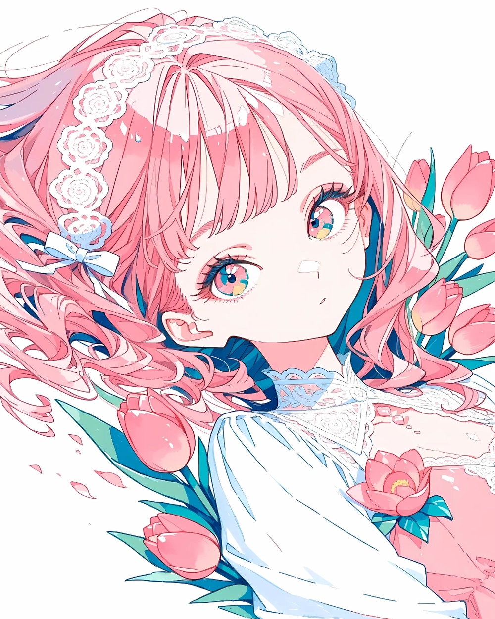 ảnh hoa tulip anime gần