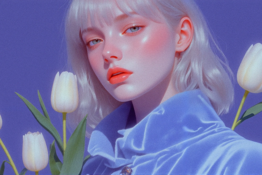 ảnh vườn hoa tulip cute