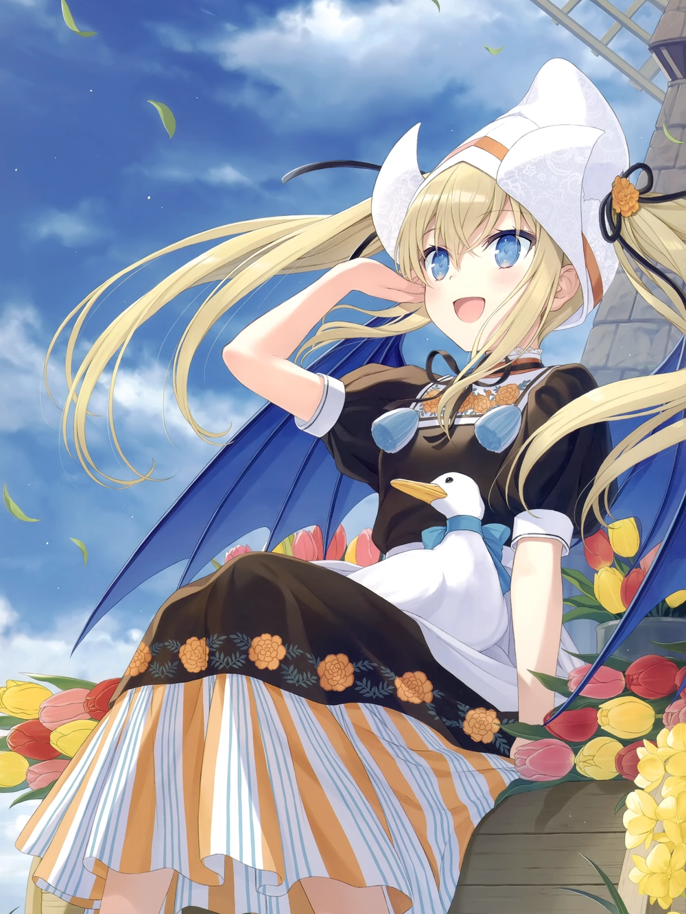 ảnh vườn hoa tulip anime