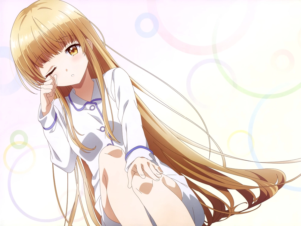 Hình ảnh Mahiru Shiina anime váy trắng