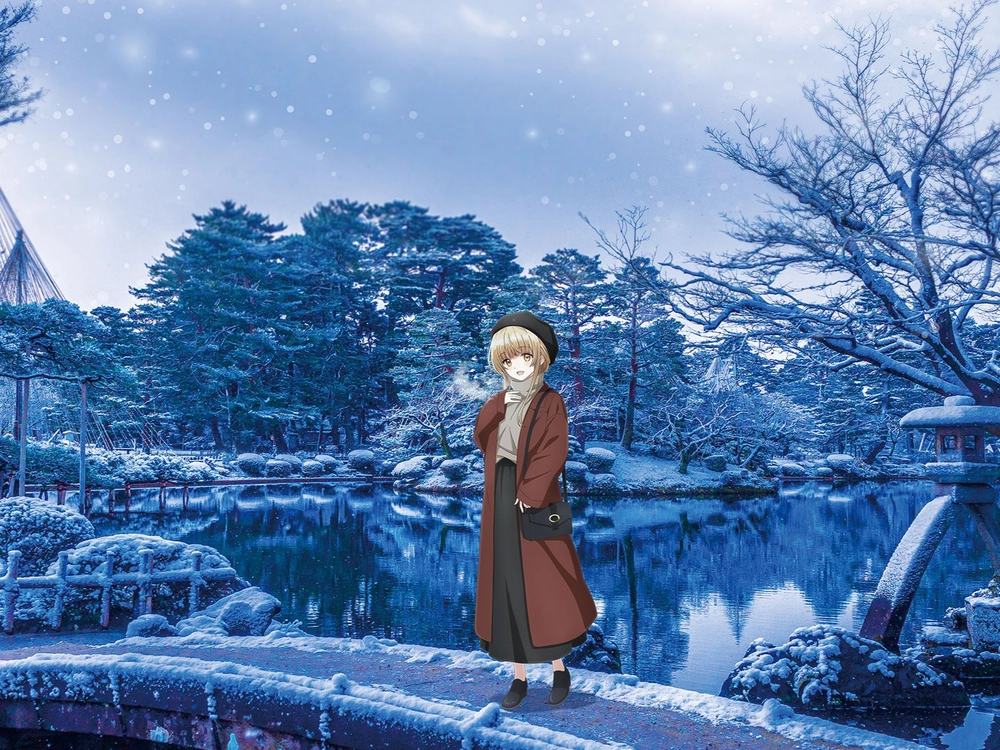 Hình Mahiru Shiina khoác áo len