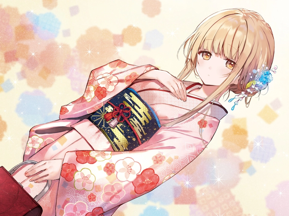 Ảnh Shiina Mahiru mặc kimono