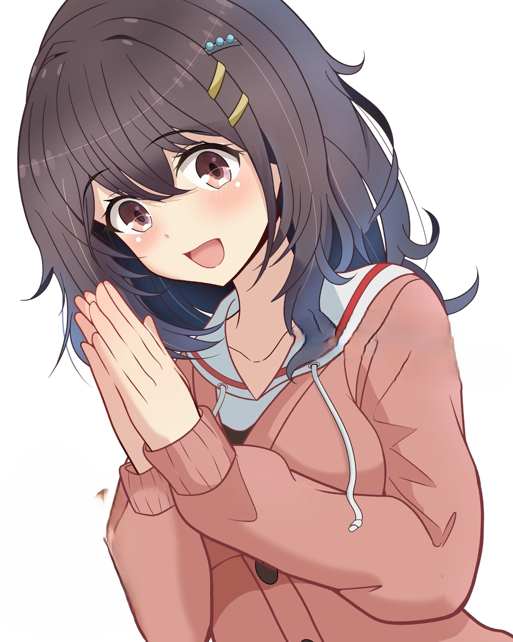 ảnh mako kawai đang cười hạnh phúc