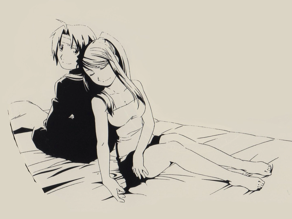 hình đẹp cặp edward elric winry rockbell