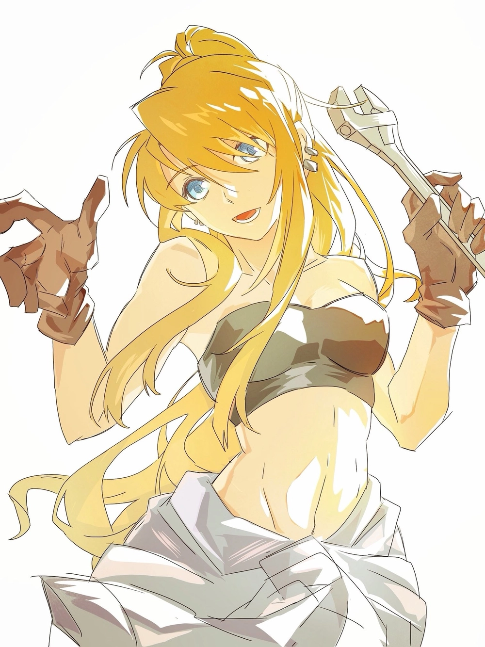 ảnh winry rockbell anime tóc vàng