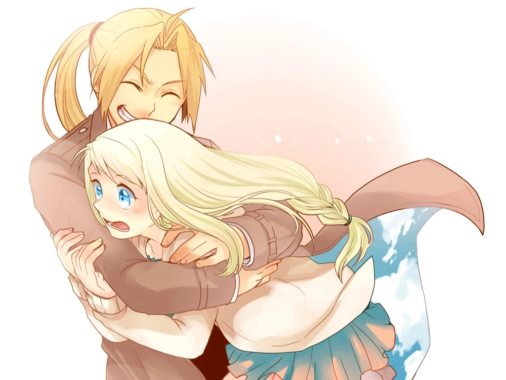 edward và winry rockbell couple