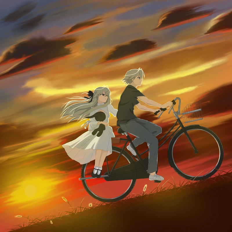 ảnh anime yosuga no sora cảnh đồng quê