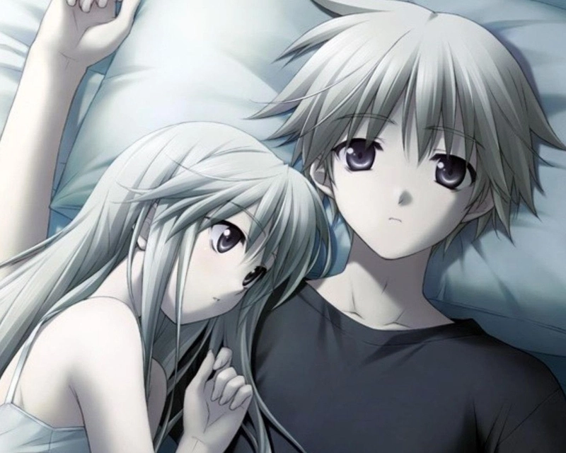 ảnh anime yosuga no sora haruka ôm sora