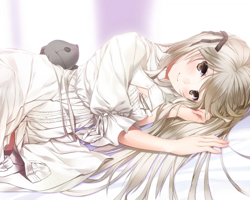 ảnh anime yosuga no sora haruka mỉm cười