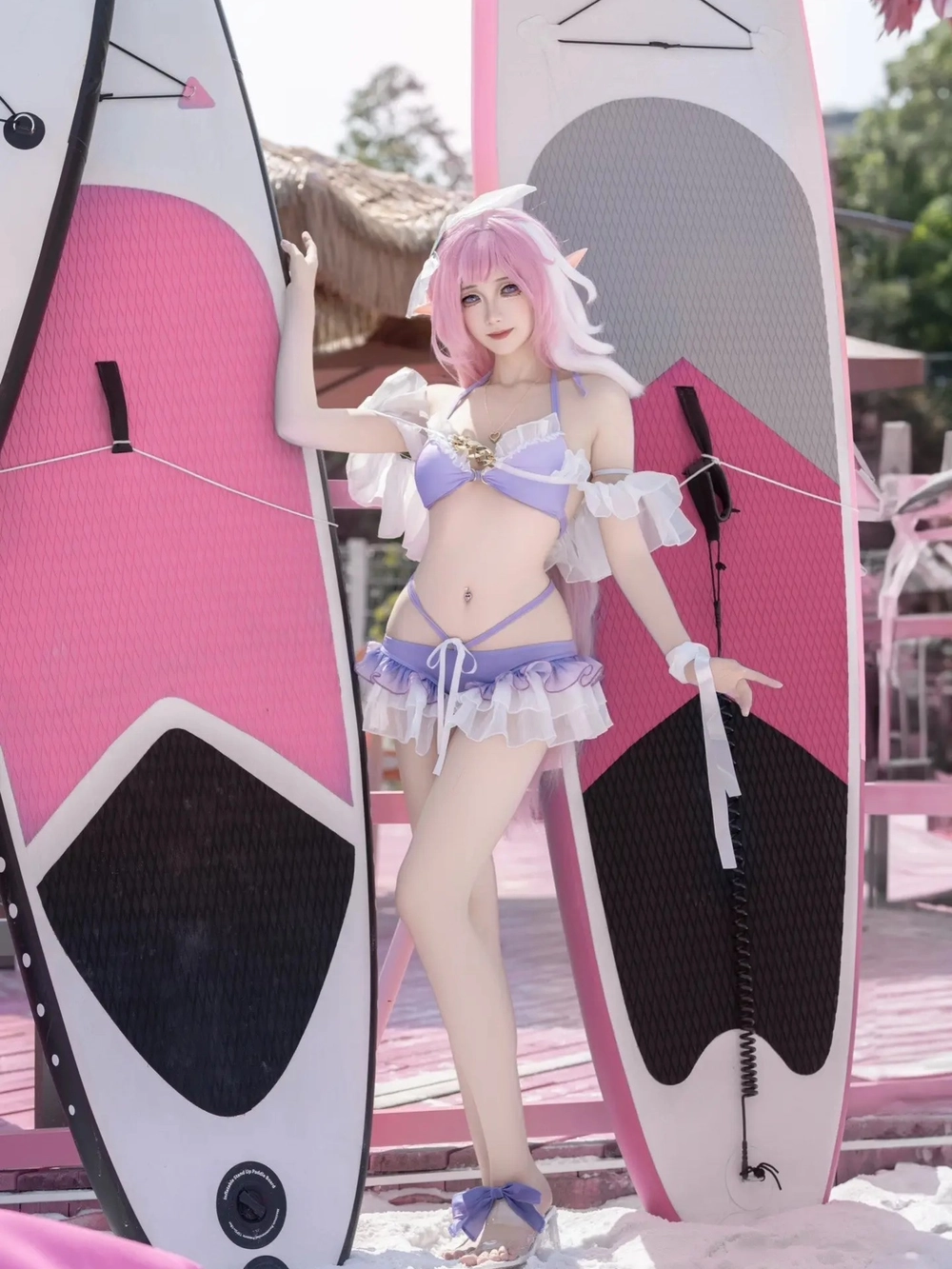 elysia honkai cosplay cực quyến rũ