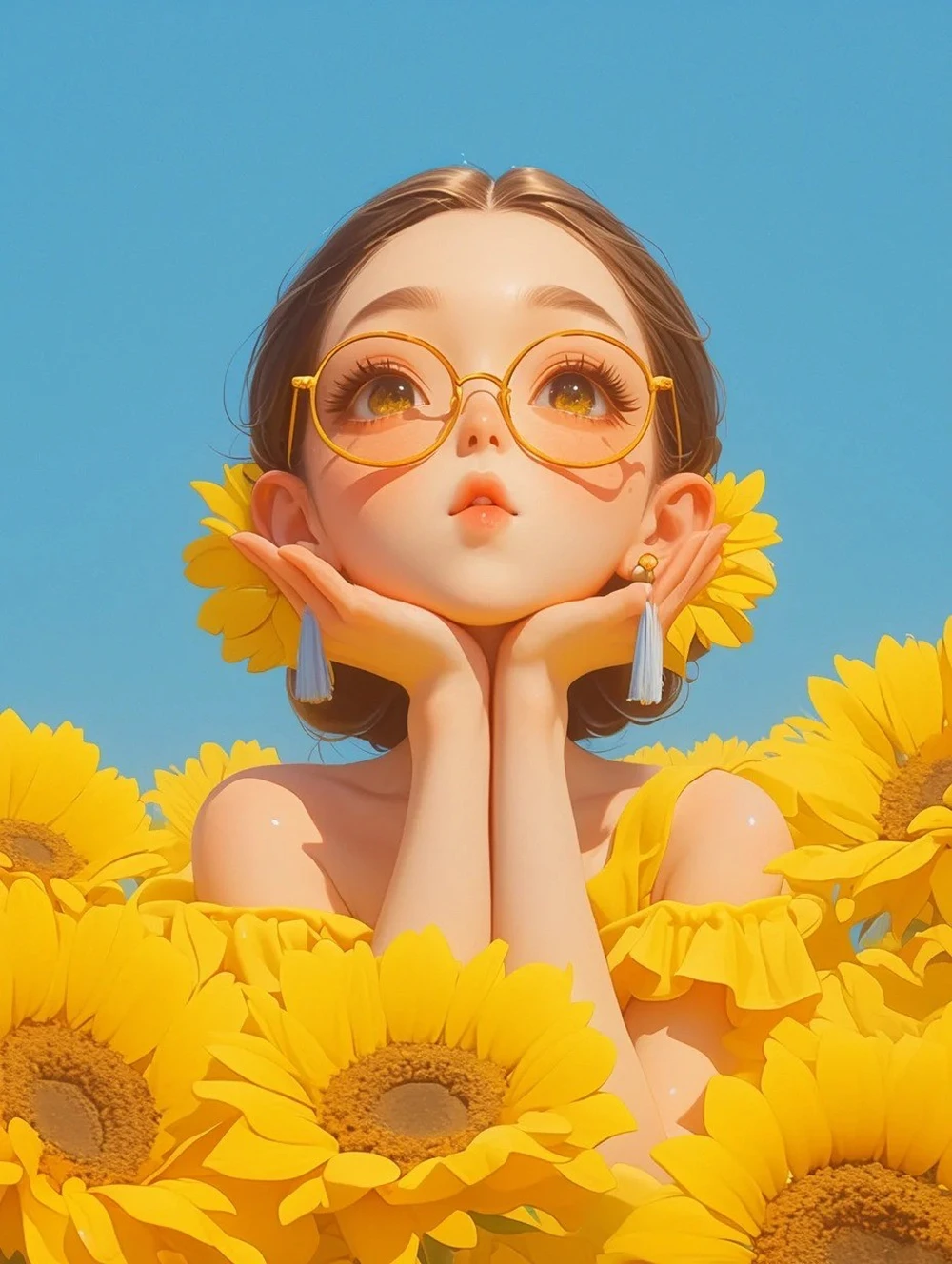 hoa hướng dương anime 10