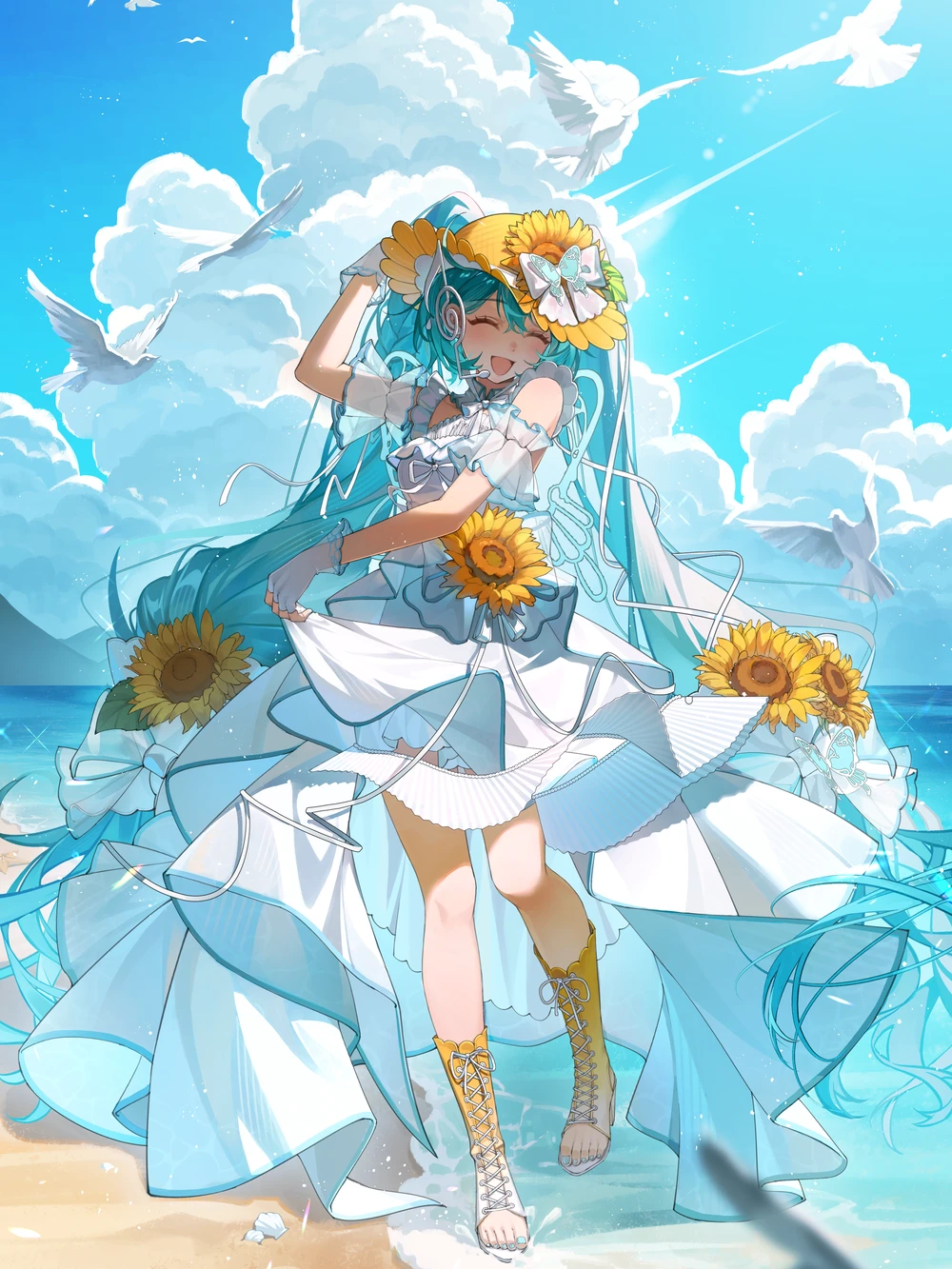 hoa hướng dương anime 4