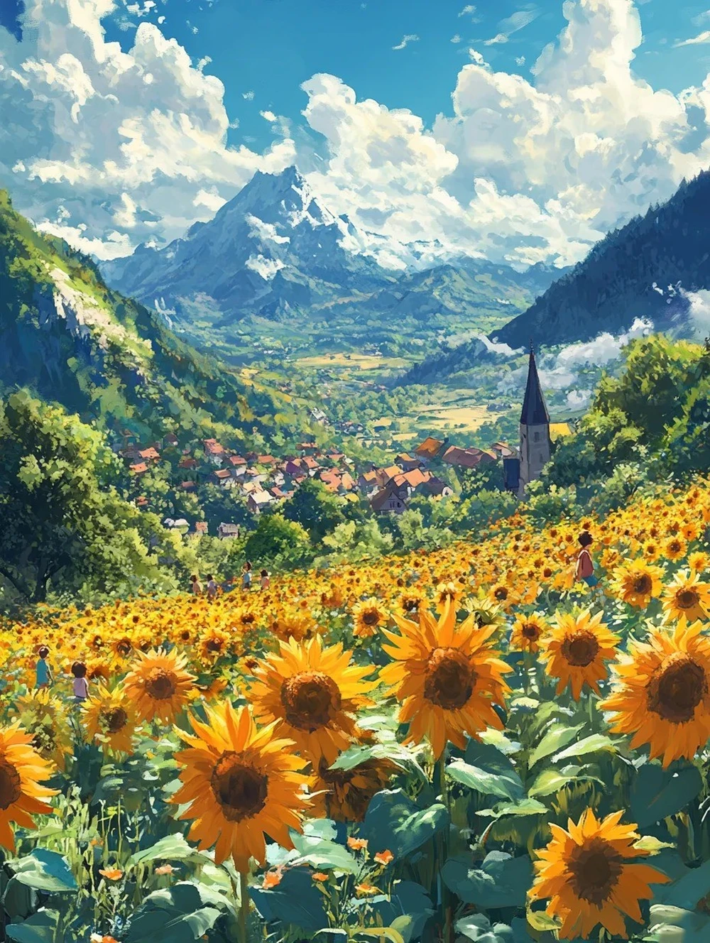 hoa hướng dương anime 7